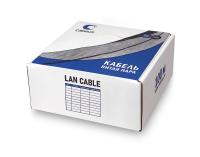 Cabeus UTP-4P-Cat.5e-SOLID-YL-100 Кабель витая пара UTP (U/UTP), категория 5e, 4 пары (24 AWG), одножильный, PVC нг(А)-LS, желтый (100 м)