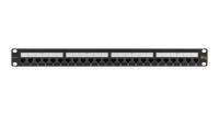 NIKOMAX NMC-RP24UA2-1U-BK Коммутационная панель NIKOMAX 19", 1U, 24 порта, Кат.6a (Класс Ea), 500МГц, RJ45/8P8C, 110/KRONE, T568A/B, неэкранированная, с органайзером, черная