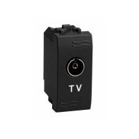 ДКС 77721N TV розетка с согласующим сопротивлением (универсальная), черная, 1модуль