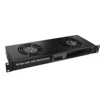 TWT TWT-CBB-FANB2-RACK-T Блок 2-х вентиляторов 19", с подшипниками, с термостатом, 1U