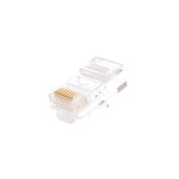 NETLAN UEC-UP8P8C-UD-003-TR-1000 Коннектор ULAN RJ45/8P8C под витую пару, Кат.5e (Класс D), 100МГц, покрытие 3мкд, универсальные ножи, для проводников 0,40-0,45мм, неэкранированный, уп-ка 1000шт.