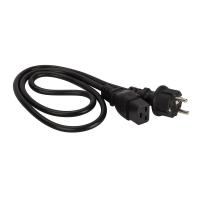 LANMASTER LAN-PP19/SH-1.0-BK Шнур питания C19-Schuko прямая, 3х1.5, 220В, 16А, черный, 1 метр