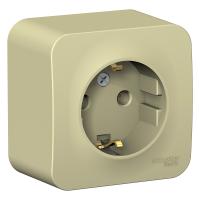 Systeme Electric BLNRA010117 Blanca открытой установки розетка с заземлением без шторок изол.пл., 16А, 250В, бежевый