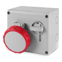 ДКС DIS5051686 Розетка настенная с механической блокировкой и верхним расположением разъема IP67 16А 3P+E 400В