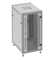 SYSMATRIX SL 6018.712 Шкаф напольный телекоммуникационный 19", 18U 600х1000 мм, передняя дверь с обзорным стеклом, съемные боковые панели с замками, корпус с перфорацией, кабельные вводы в крыше и основании, IP20, нагрузка до 800 кг, серый (RAL7035)