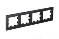 Systeme Electric ATN312304 AtlasDesign Nature 4-постовая рамка, металл оникс