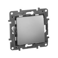 LEGRAND 672414 Выключатель без фиксации (кнопка) с Н.О./Н.З. контактом - Etika - 6 A - 250 В~ - алюм