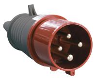 IEK PSR02-032-4 Вилка перенос. ССИ-024 32А-6ч 380В 3P+PE IP44