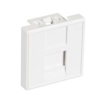 NETLAN EC-IMF-1-WT-10 Вставка типа Mosaic 45x45мм, 1 порт, под модули-вставки типа Keystone, со шторкой, белая, уп-ка 10 шт.