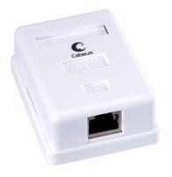 Cabeus WS-8P8C-Cat.6-SH-1 Розетка компьютерная RJ-45(8P8C), категория 6, экранированная, одинарная, внешняя, Dual IDC
