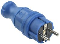 IEK PKR01-016-2-K07 ВБп3-1-0м Вилка прямая ОМЕГА IP44 синяя