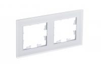 Systeme Electric ATN330102 AtlasDesign Nature 2-постовая рамка, матовое органическое стекло, белый