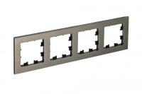 Systeme Electric ATN312204 AtlasDesign Nature 4-постовая рамка, металл латунь