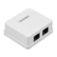 ДКС RNW5E2WH Универсальная розетка CAT5E Кейстоун (Keystone), 2 порта ДКС RNW5E2WH Универсальная розетка CAT5E Кейстоун (Keystone), 2 порта
