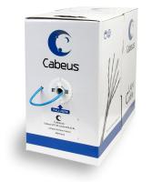Cabeus UTP-4P-Cat.5e-SOLID-BL Кабель витая пара UTP (U/UTP), категория 5e, 4 пары (24 AWG), одножильный, PVC нг(А)-LS, синий (305 м)