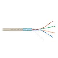NIKOMAX NMC 9200L-IY Кабель F/UTP 4 пары, Кат.5e (Класс D), тест по ISO/IEC, 100МГц, одножильный, BC (чистая медь), 24AWG (0,52мм), полимерный материал нг(А)-LSLTx, внутренний, светло-серый, 305м