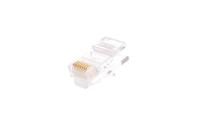 NETLAN UEC-UP8P8C-UD-003-TR-1000 Коннектор ULAN RJ45/8P8C под витую пару, Кат.5e (Класс D), 100МГц, покрытие 3мкд, универсальные ножи, для проводников 0,40-0,45мм, неэкранированный, уп-ка 1000шт.