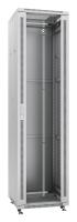 Cabeus SH-05C-47U60/80 Шкаф монтажный телекоммуникационный 19" напольный для распределительного и серверного оборудования 47U 600x800x2277mm (ШхГхВ) передняя стеклянная и задняя сплошная металлическая двери, ручка с замком, цвет серый (RAL 7035)