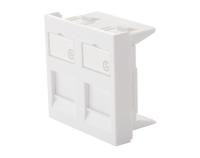 Eurolan 16H-45-03WT Адаптер 45 × 45 мм Active, для 2 модулей Keystone, белый