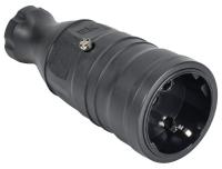 IEK OM-KR20-16-20-P1-00-K02 OMEGA Розетка переносная РБп14-1-0м IP20 черная