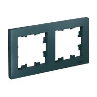 Systeme Electric ATN000802 AtlasDesign 2-постовая рамка, универсальная, изумруд Systeme Electric ATN000802 AtlasDesign 2-постовая рамка, универсальная, изумруд