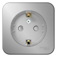 Systeme Electric BLNRA111113 Blanca открытой установки розетка с заземл. со шторк., (компакт) изол.пл. 16А, 250В,алюминий