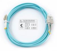 Cabeus FOP-50-LC-SC-5m Шнур оптический duplex LC-SC 50/125 mm OM3 5м LSZH