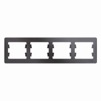 Systeme Electric GSL001304 Glossa 4-постовая рамка, горизонтальная, графит