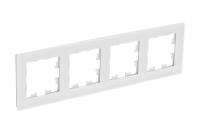 Systeme Electric ATN360104 AtlasDesign Nature 4-постовая рамка, натуральное стекло, белый