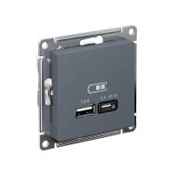 Systeme Electric ATN000729 AtlasDesign USB Розетка A + тип-C 45Вт высокоскор.заряд. QC,PD, мех., грифель
