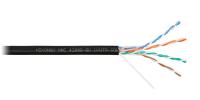 NIKOMAX NMC 4100B-BK Кабель U/UTP 4 пары, Кат.5e (Класс D), тест по ISO/IEC, 100МГц, одножильный, BC (чистая медь), 24AWG (0,51мм), полиэтилен, внешний, черный, 305м