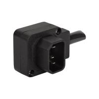 LANMASTER LAN-IEC-320-C14/90 Вилка IEC 60320 C14, 10A, 250V, угловая, разборная, черная