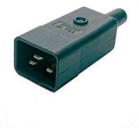 Hyperline CON-IEC320C20 Разъем IEC 60320 C20 220В 16A на кабель, контакты на винтах (плоские выступающие штыревые контакты в пластиковом обрамлении), прямой