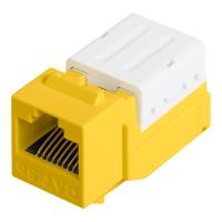 NIKOMAX NMC-KJUD2-FT-YL Модуль-вставка типа Keystone, Кат.5е (Класс D), 100МГц, RJ45/8P8C, FT-TOOL/110/KRONE, T568A/B, неэкранированный, желтый - гарантия: 5 лет расширенная / 25 лет системная