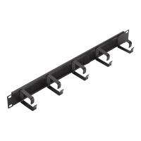LANMASTER LAN-ORG/BPMR-1U Кабельный органайзер 19" c щеточным вводом с 5 металлическими кольцами, 1U