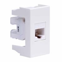ДКС 45038 Комп.роз. RJ45 кат.5e (8P8C, Hyperline, Dual IDC: 110&Krone) Viva, белая, 1мод