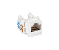 NETLAN EC-UKJ-UD2-WT-10 Модуль-вставка типа Keystone, Кат.5e (Класс D), 100МГц, RJ45/8P8C, 110/KRONE, T568A/B, неэкранированный, максимальная ширина 19 мм, белый, уп-ка 10шт.