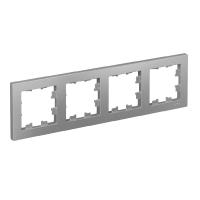 Systeme Electric ATN000304 AtlasDesign Рамка 4 поста, универсальная, алюминий