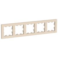 Systeme Electric ATN000205 AtlasDesign Рамка 5 постов, универсальная, бежевый
