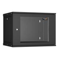TLK TWI-096045-R-G-BK Настенный разборный шкаф 19", 9U, стеклянная дверь, Ш600хВ436хГ450мм, 1 пара монтажных направляющих, черный