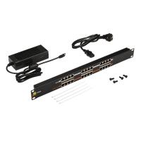 LANMASTER LAN-PP12-POE/A1 Панель POE 19", 12 портов, с одним блоком питания 48V, 120W LANMASTER LAN-PP12-POE/A1 Панель POE 19", 12 портов, с одним блоком питания 48V, 120W