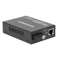 NIKOMAX GL-MC-UTPF-SC1G-18SM-1550-N Медиаконвертер неуправляемый, UTP 10/100/1000 Мбит/с, SM, SC, без LFP, Tx:1550/Rx:1310 нм, 18 дБ (до 20 км), 5В/1А