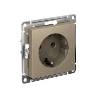 Systeme Electric ATN000543 AtlasDesign Розетка с заземлением, 16А, механизм, шампань