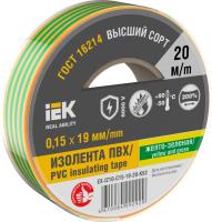 IEK EX-IZ10-C15-19-20-K52 MIXTAPE 7 Изолента 0,15х19 мм желто-зеленая 20м