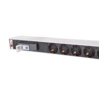 Rem R-16-15S-10C19-A-1820-K Вертикальный блок розеток Rem-16 с выкл., 16 IEC 60320 C13, 12 C19, вход C20 16A, алюм., 42-48U