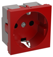 IEK CKK-40D-RSZK2-K04-K РКС-20-32-П-К Розетка с з/к 2к (на 2 модуля) ПРАЙМЕР красная