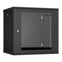TLK TWI-126045-R-G-BK Настенный разборный шкаф 19", 12U, стеклянная дверь, Ш600хВ569хГ450мм, 1 пара монтажных направляющих, черный