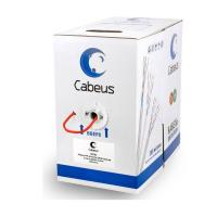 Cabeus FTP-4P-Cat.5e-SOLID-LSZH-RD Кабель витая пара экранированная FTP (F/UTP), категория 5e, 4 пары (24 AWG), одножильный, красный, экран - фольга, LSZH, нг(А)-HF, (305 м)