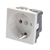 Eurolan 16V-10-04WT Розетка 2К+З немецкий стандарт 45 × 45 мм, белый, без шторок Eurolan 16V-10-04WT Розетка 2К+З немецкий стандарт 45 × 45 мм, белый, без шторок