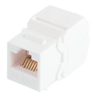 NIKOMAX NMC-KJUD2-ET-WT Модуль-вставка типа Keystone Essential Line, Кат.5е (Класс D), 100МГц, RJ45/8P8C, самозажимной, T568A/B, 180 градусов, неэкранированный, белый